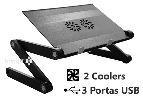 suporte base para notebook com cooler e HUB