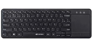 Teclado USB com fio e touchpad embutido