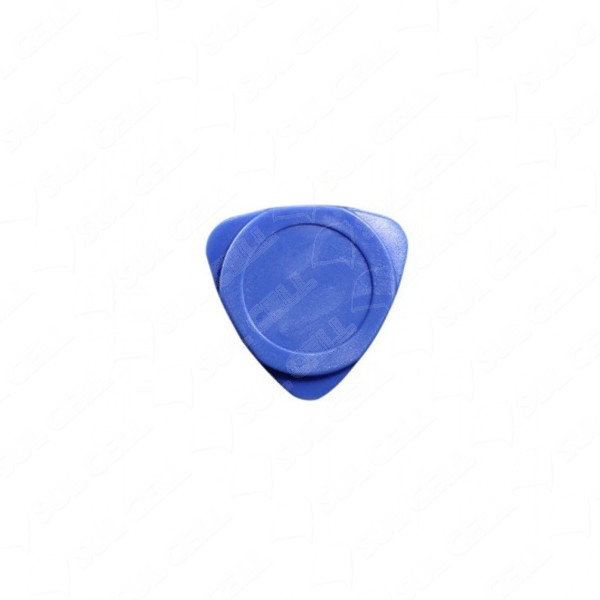 Ferramenta espátula triangular azul para conserto de notebooks
