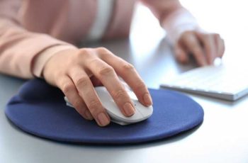 mouse e mousepad azul