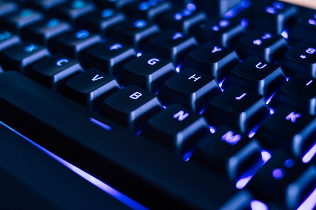 teclado para pc com backlight azul