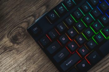 Teclado gamer após mudar a cor do teclado