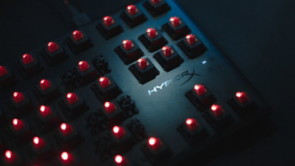 Teclado hyperX mecânico sem as teclas