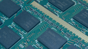 Imagem de memória RAM em foco