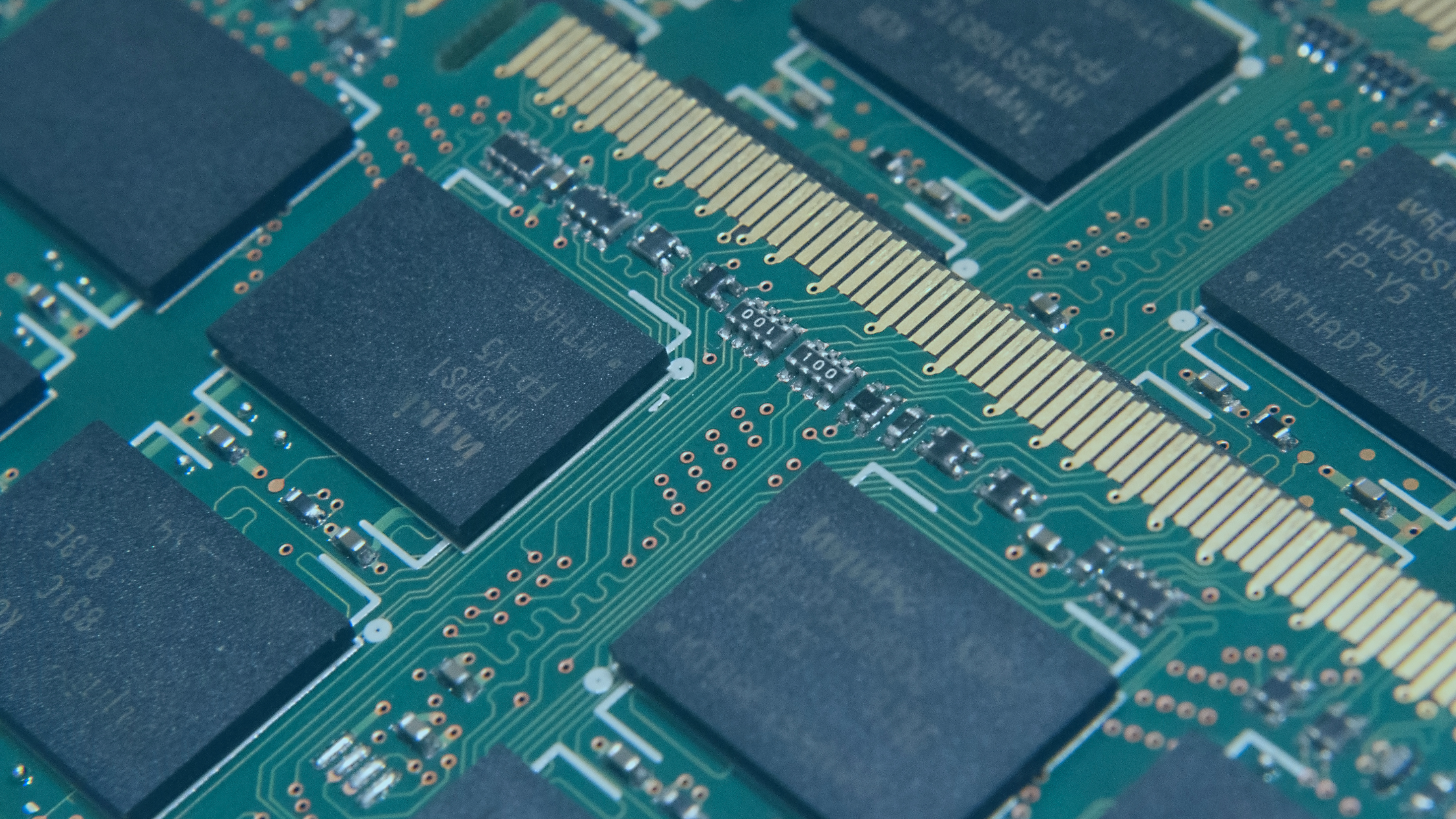 Imagem de memória RAM em foco