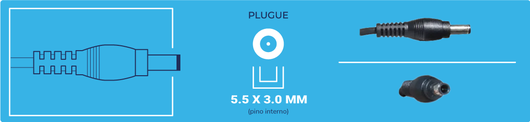 medidas do plug 11 para fonte de noteb