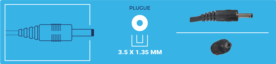 medidas do plug 15 para fonte de noteb