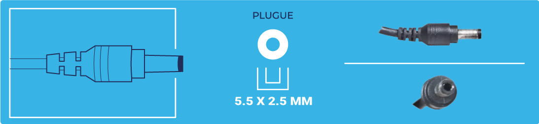 medidas do plug 3 para fonte de notebook