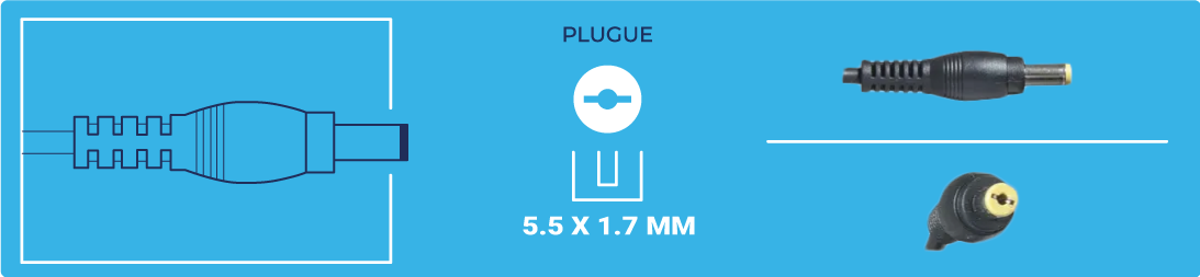 medidas do plug 4 para fonte de notebook