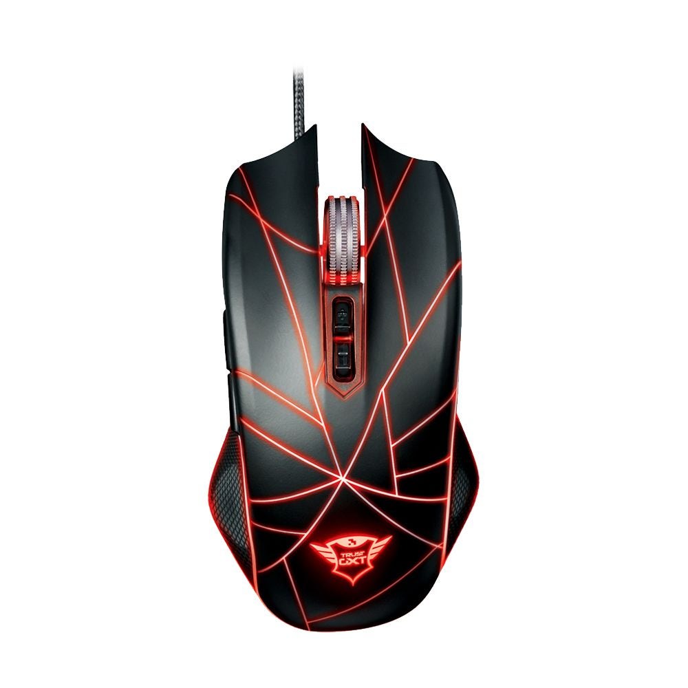 Mouse Gamer Trust GXT 160 Ture com Design Ambidestro, 7 Botões Programáveis, 4000 DPI, Iluminação RGB, Preto - 22332