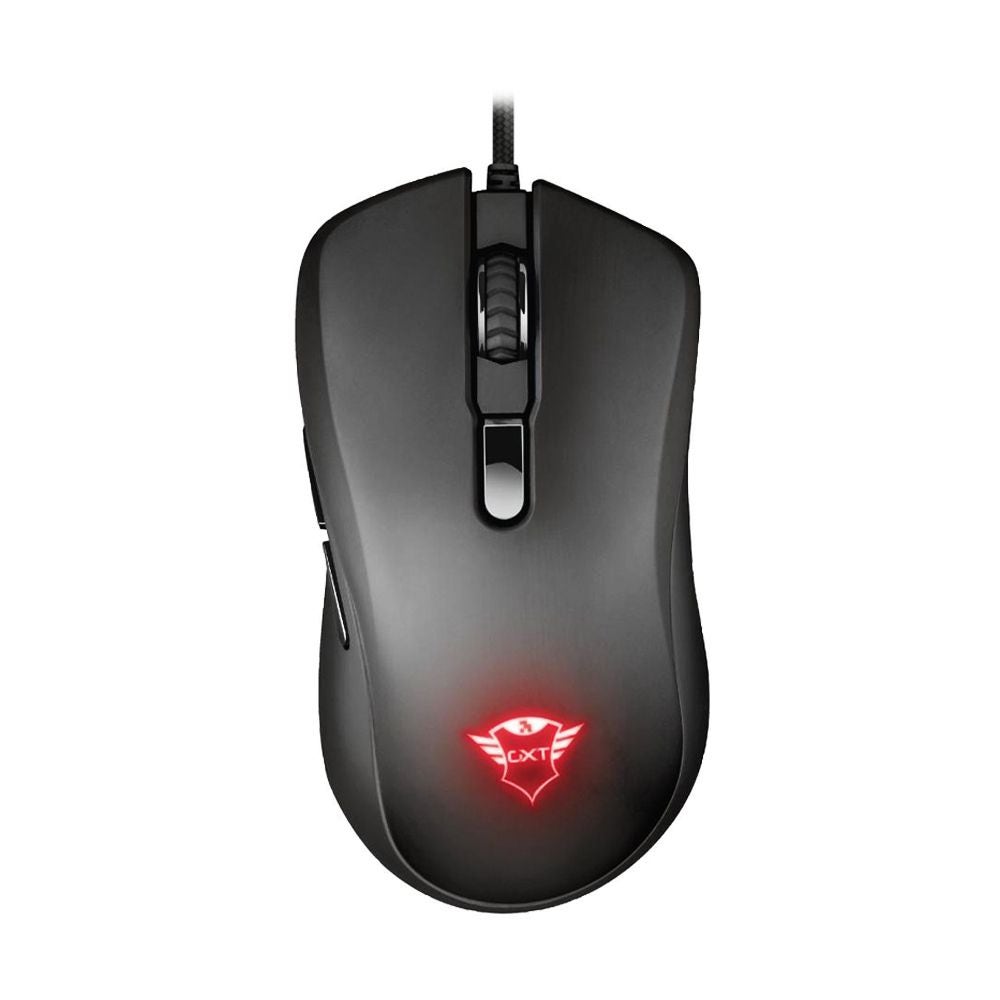 Mouse Gamer Trust GXT 930 Jacx com Iluminação RGB, 6400 DPI, 6 Botões Programáveis, Plug and Play, Preto - 23575