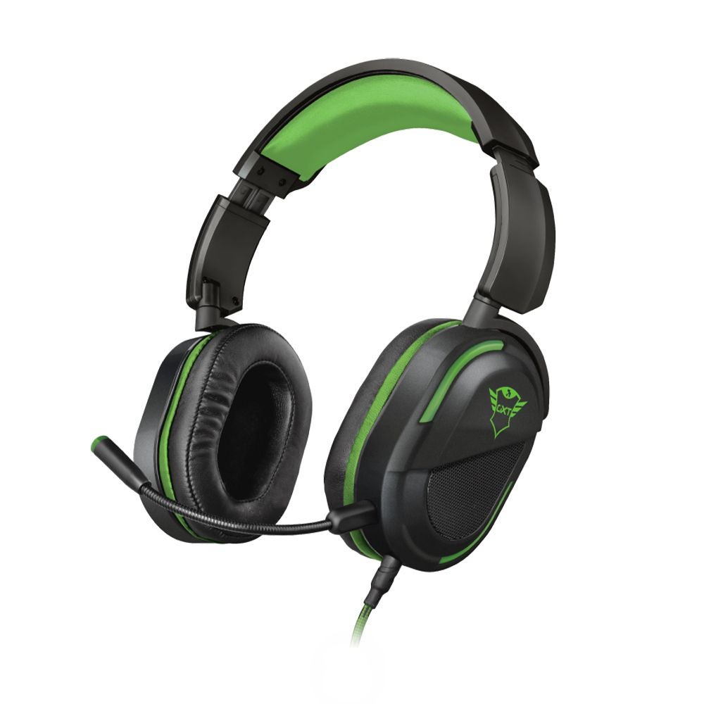 Headset Gamer Trust com fio, Stereo GXT 422G Legion, P3, Xbox One, Preto e Verde - 23402