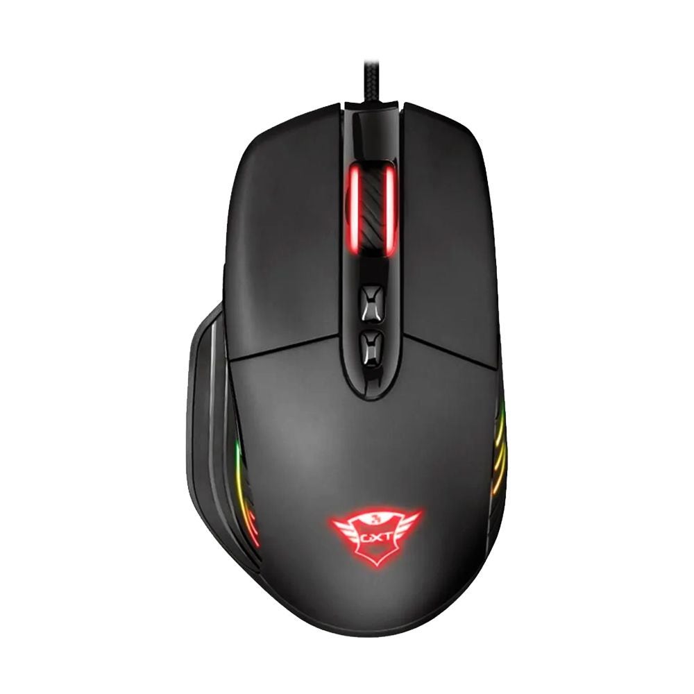 Mouse Gamer Trust GXT 940 Xidon com 8 Botões Programáveis, 10000 DPI Ajustável, Iluminação RGB, Plug and Play,  Preto - 23574