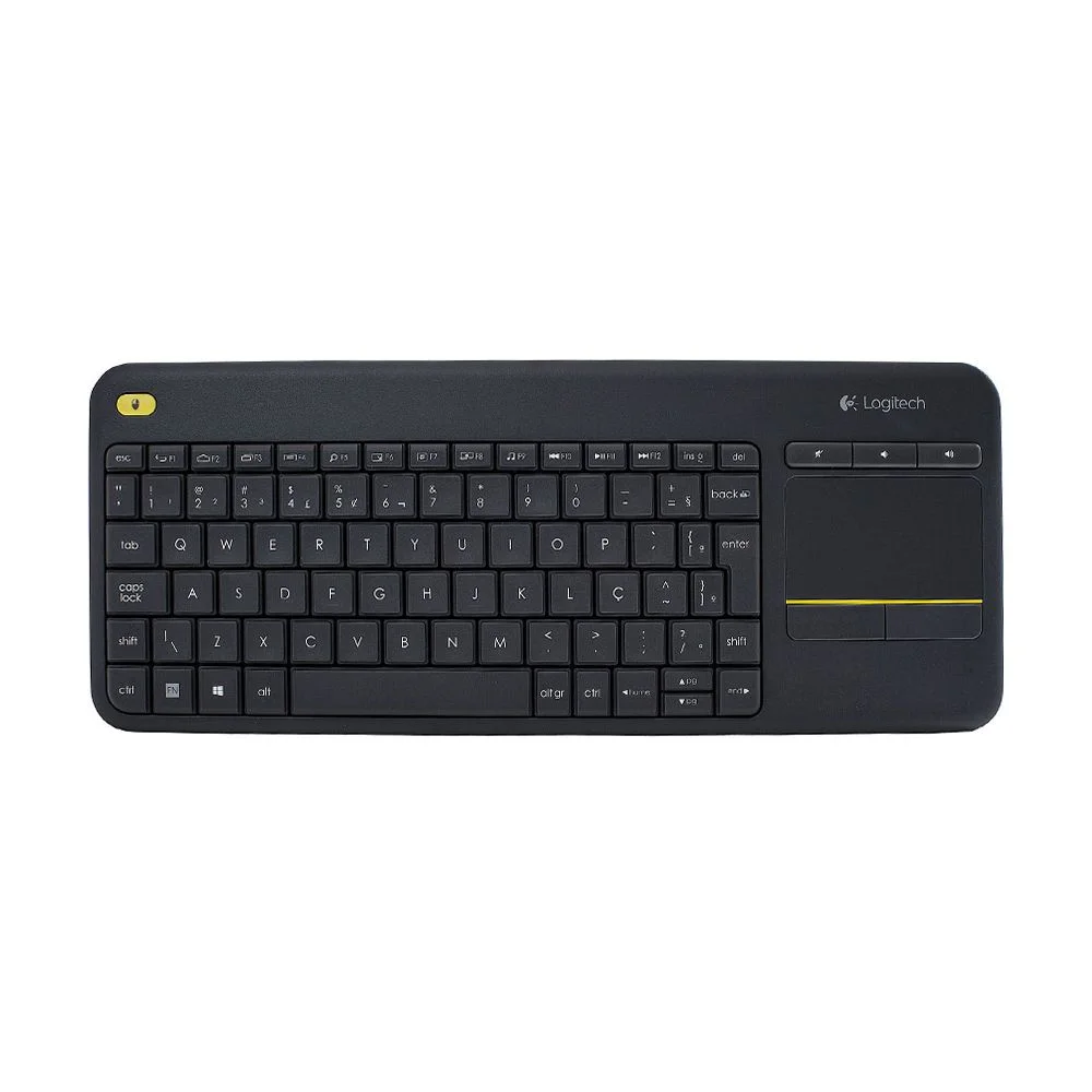 Teclado sem fio Logitech K400 Plus TV com Touchpad Integrado, Conexão USB Unifying, para Computador, Celular e Tablet