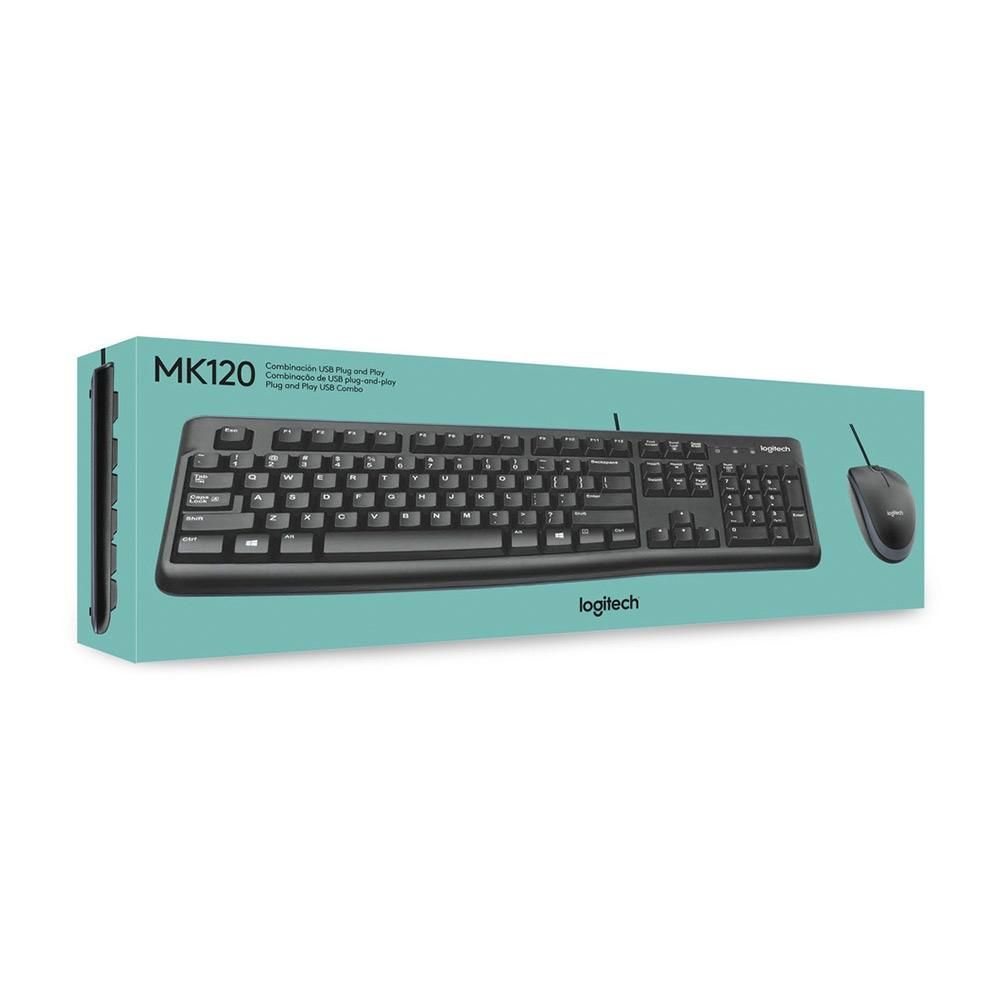 Combo Teclado e Mouse sem fio Logitech MK235, Conexão USB, Pilhas Inclusas e Layout ABNT2