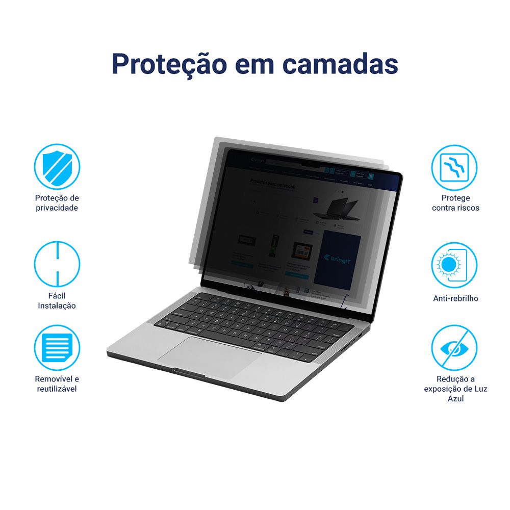 Filtro Privacidade Para Notebook de 15.6"