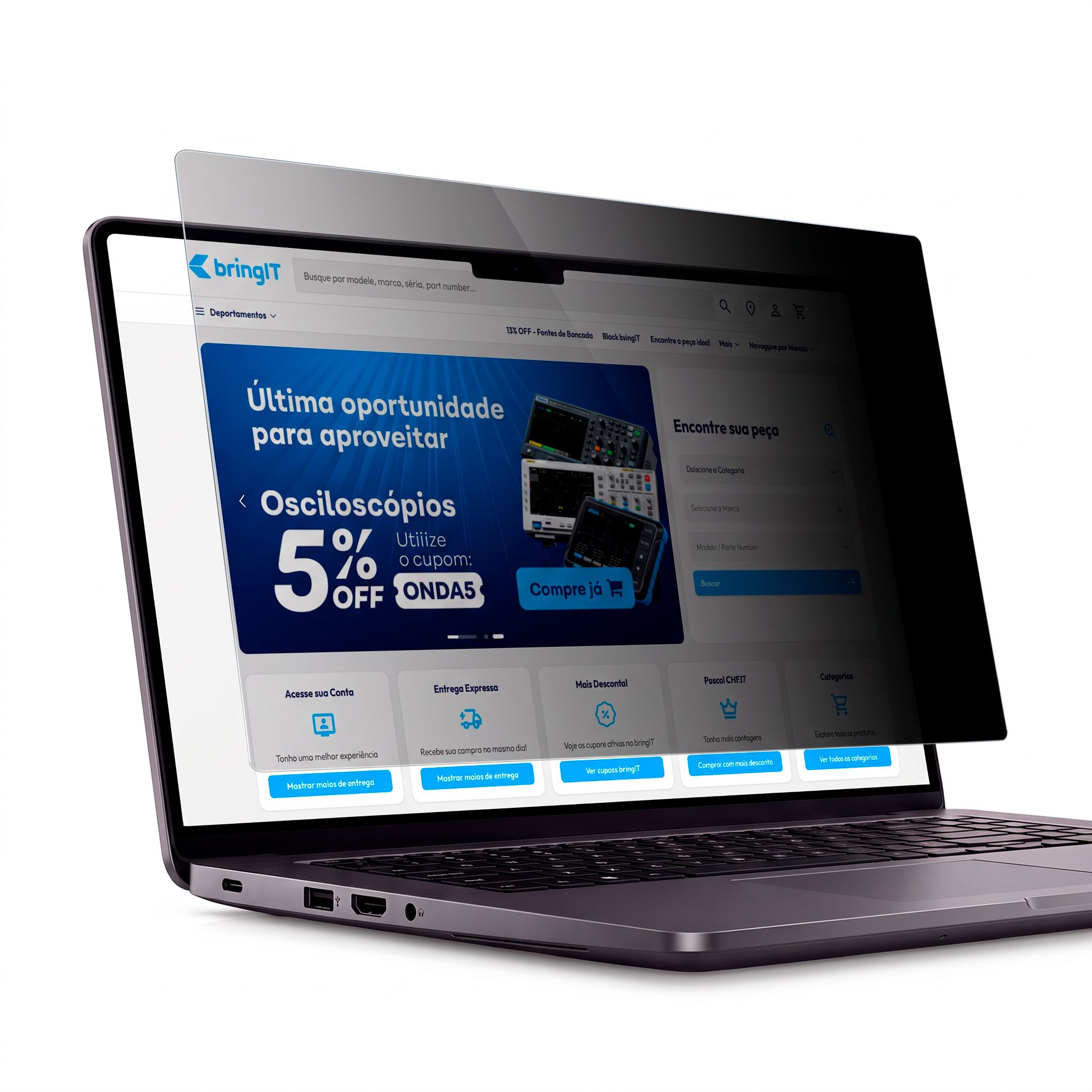 Filtro Privacidade bringIT para Notebook 15.6"