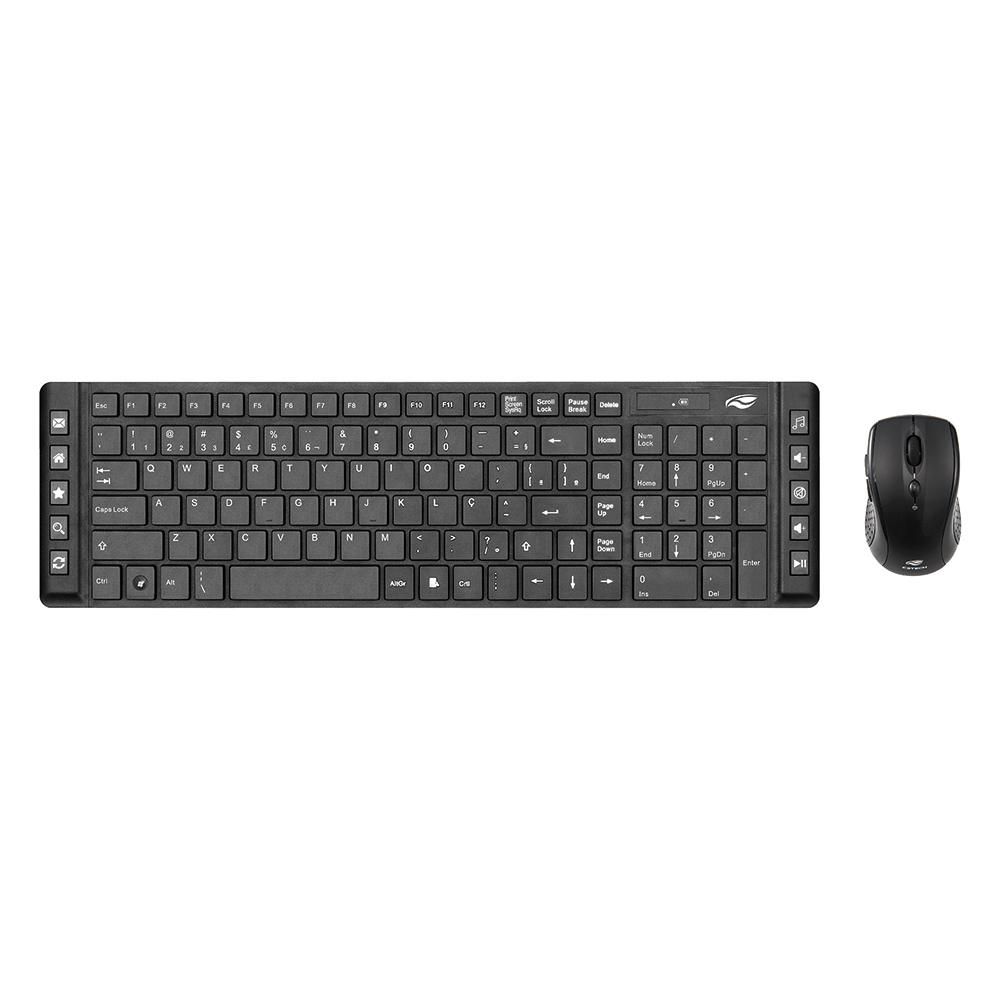 Combo teclado e mouse USB C3TECH Sem Fio Preto - K-W50BK