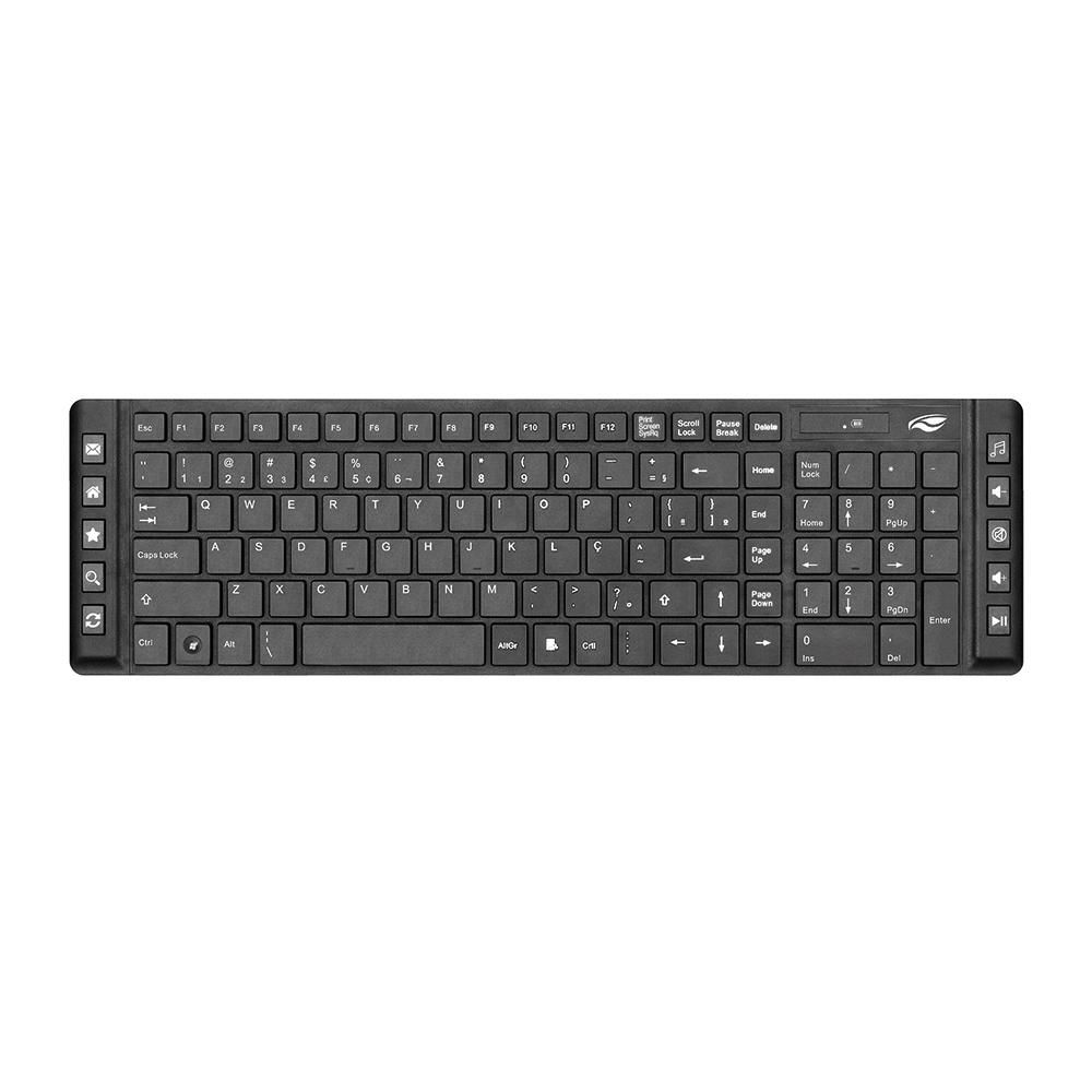 Combo teclado e mouse USB C3TECH Sem Fio Preto - K-W50BK