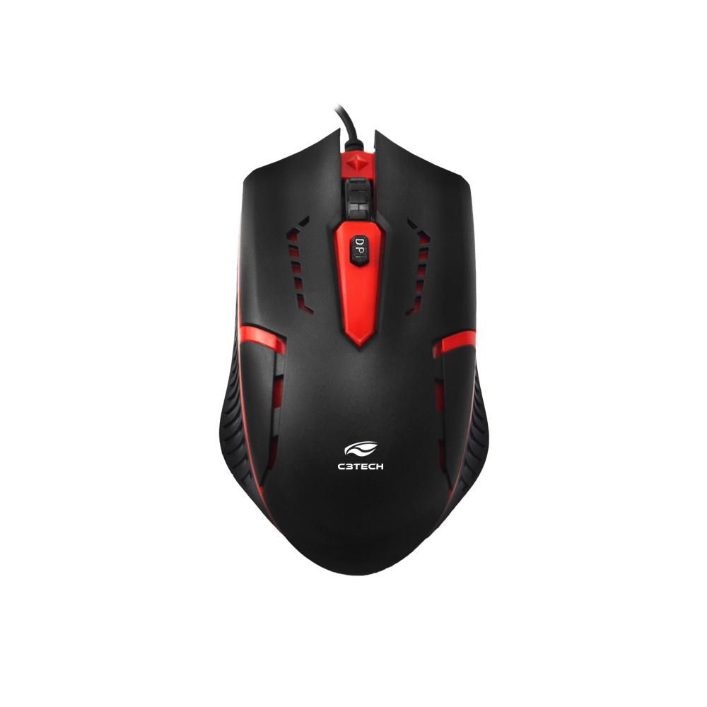 Combo teclado e mouse Gamer USB C3TECH Com Fio Preto - GK-20BK