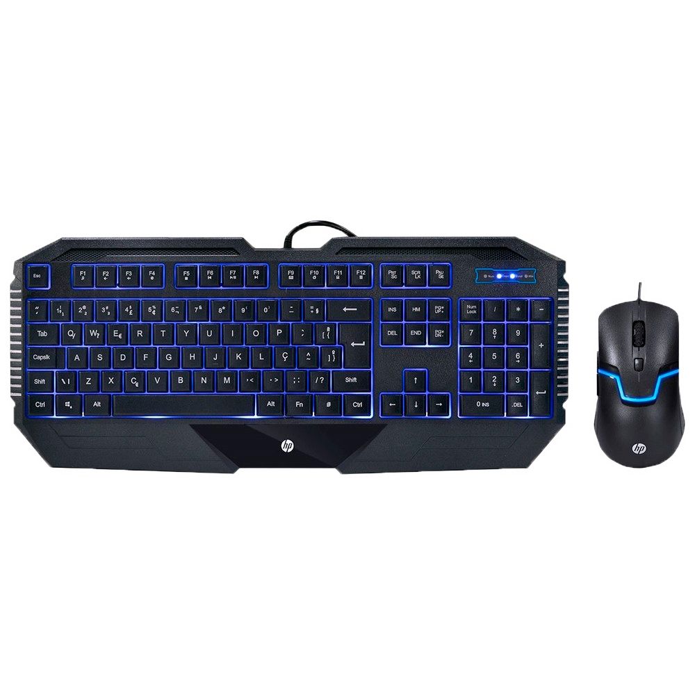 Kit Teclado e Mouse HP Gamer USB GK1100 | Preto