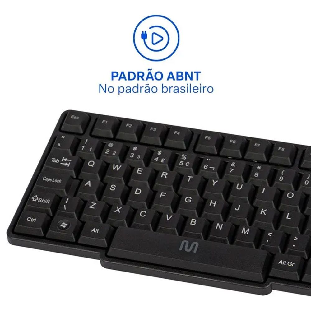Teclado Multilaser Slim USB Com Fio - TC213