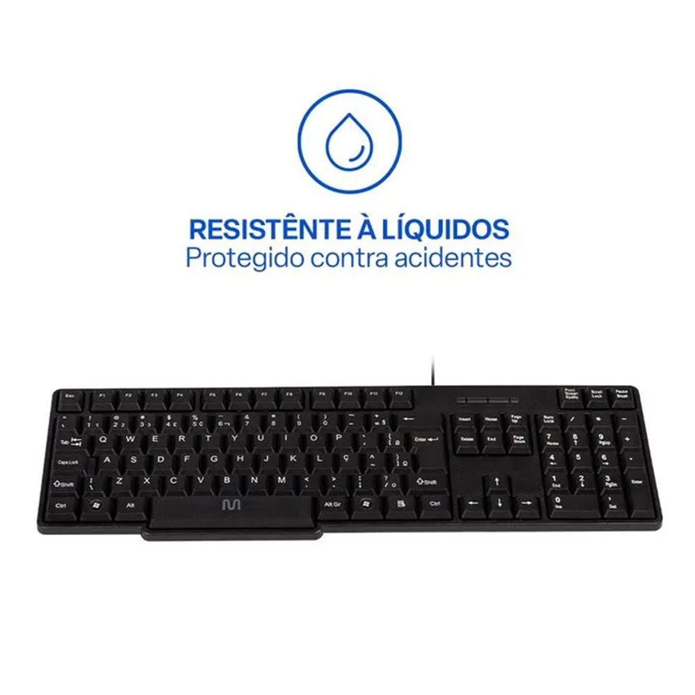 Teclado Multilaser Slim USB Com Fio - TC213