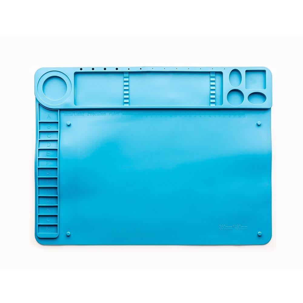 Manta Magnética Antiestática Silicone Porta Objetos 480X360MM - Azul