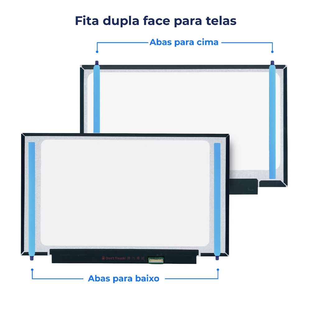 Fita Dupla Face para colar Touch Lcd Display | 220x8mm 10UN