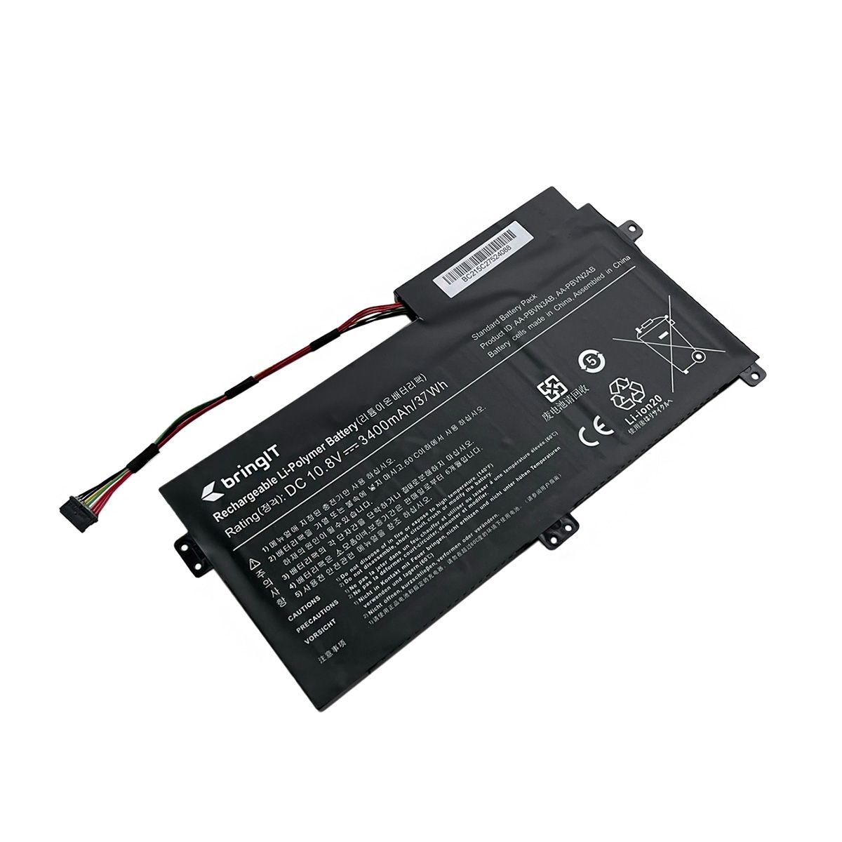 Bateria para Notebook compatível com o Samsung Expert NP500R4L, 10.8 V 3400 mAh, com recarga inteligente e 12 meses de garantia.