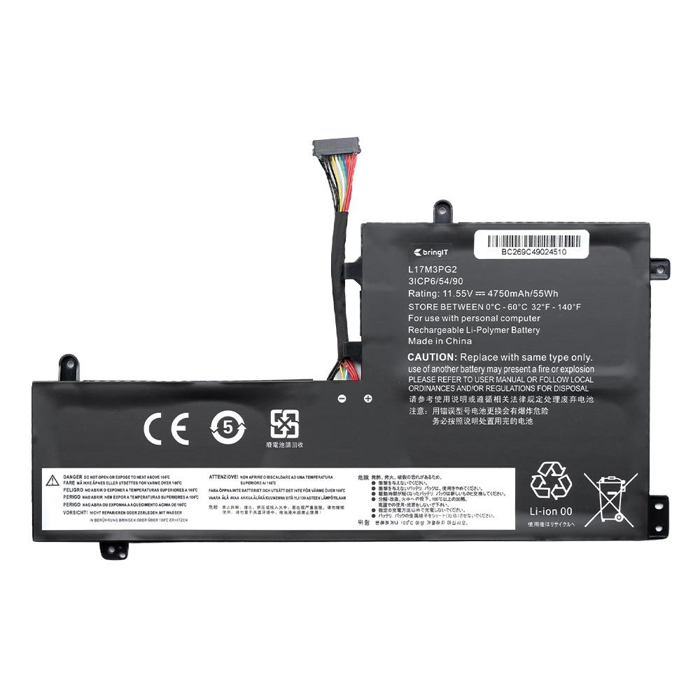 Bateria para Notebook Lenovo Legion Y7000-2019 11.4 V 4800 mAh com recarga inteligente e 12 meses de garantia
