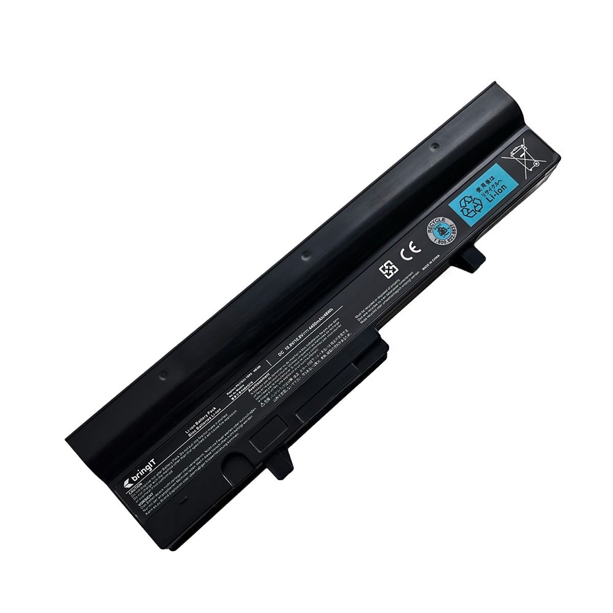 Bateria para Notebook compatível com o Toshiba Part Number PABAS217, 10.8 V 4400 mAh, com recarga inteligente e 12 meses de garantia.