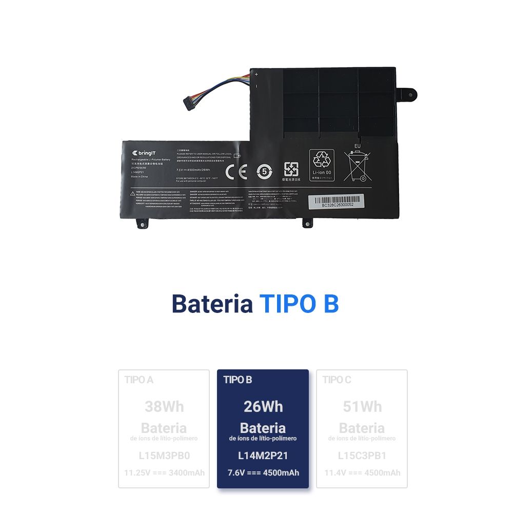 Bateria para Notebook Lenovo 7000-15AST 7.6V 4500mAh