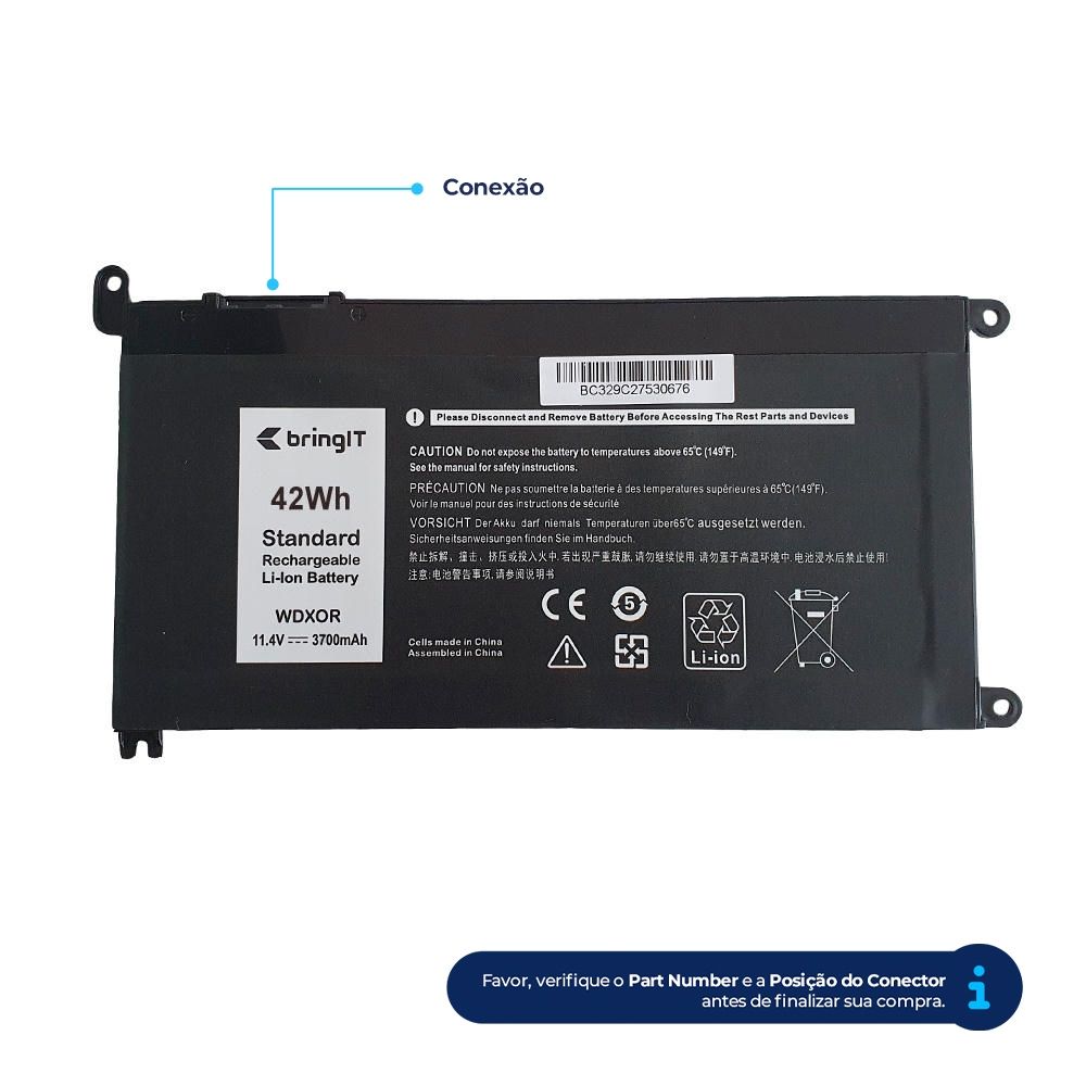 Bateria para Notebook Dell Inspiron 15-5575 3700mAh 11.4V