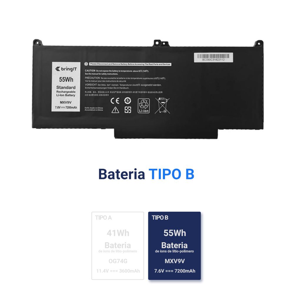 Bateria para Notebook Dell Part Number MXV9V