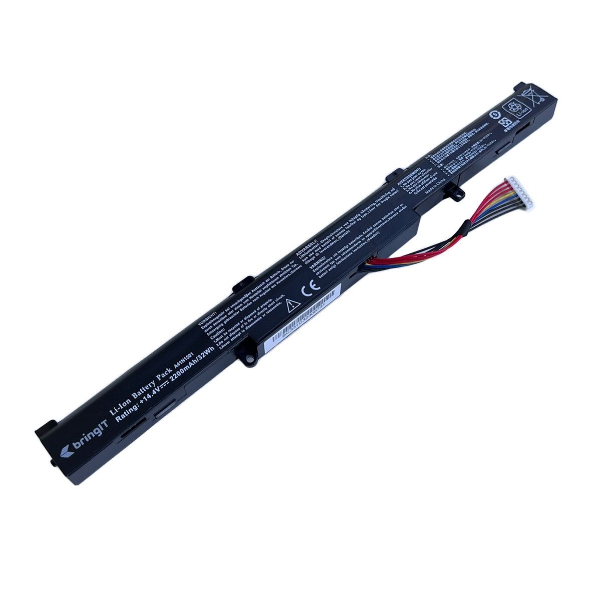 Bateria para Notebook compatível com o Asus N Series N752V, 14.4 V 2200 mAh, com recarga inteligente e 12 meses de garantia.