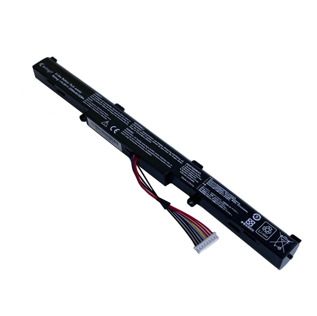 Bateria para Notebook compatível com o Asus N Series N552V, 14.4 V 2200 mAh, com recarga inteligente e 12 meses de garantia.