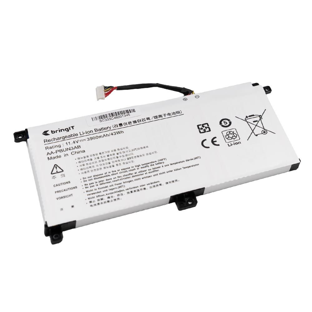 Bateria para Notebook Samsung NP350XAA-XF3BR 11.4V 3900mAh com recarga inteligente e 12 meses de garantia