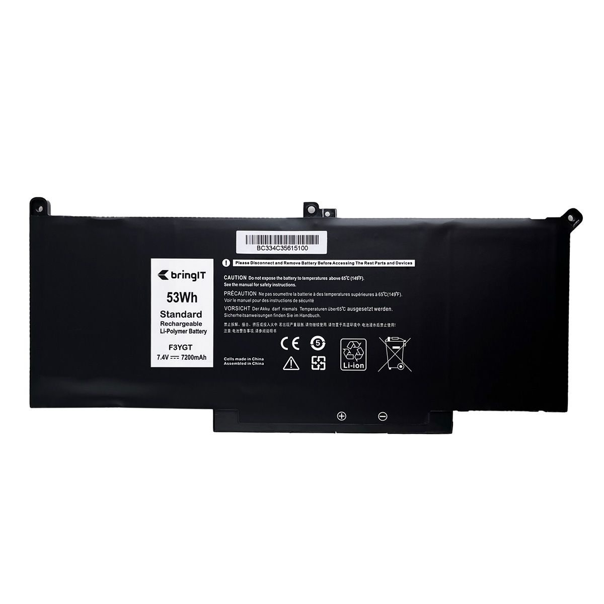 Bateria para Notebook Dell Latitude 7290 7.4V 7200mAh com recarga inteligente e 12 meses de garantia