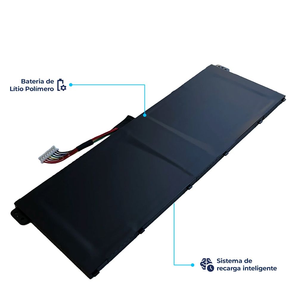 Bateria para Notebook compatível com o Acer Aspire ES1-572-51NJ, 7.4 V 4800 mAh, com recarga inteligente e 12 meses de garantia.