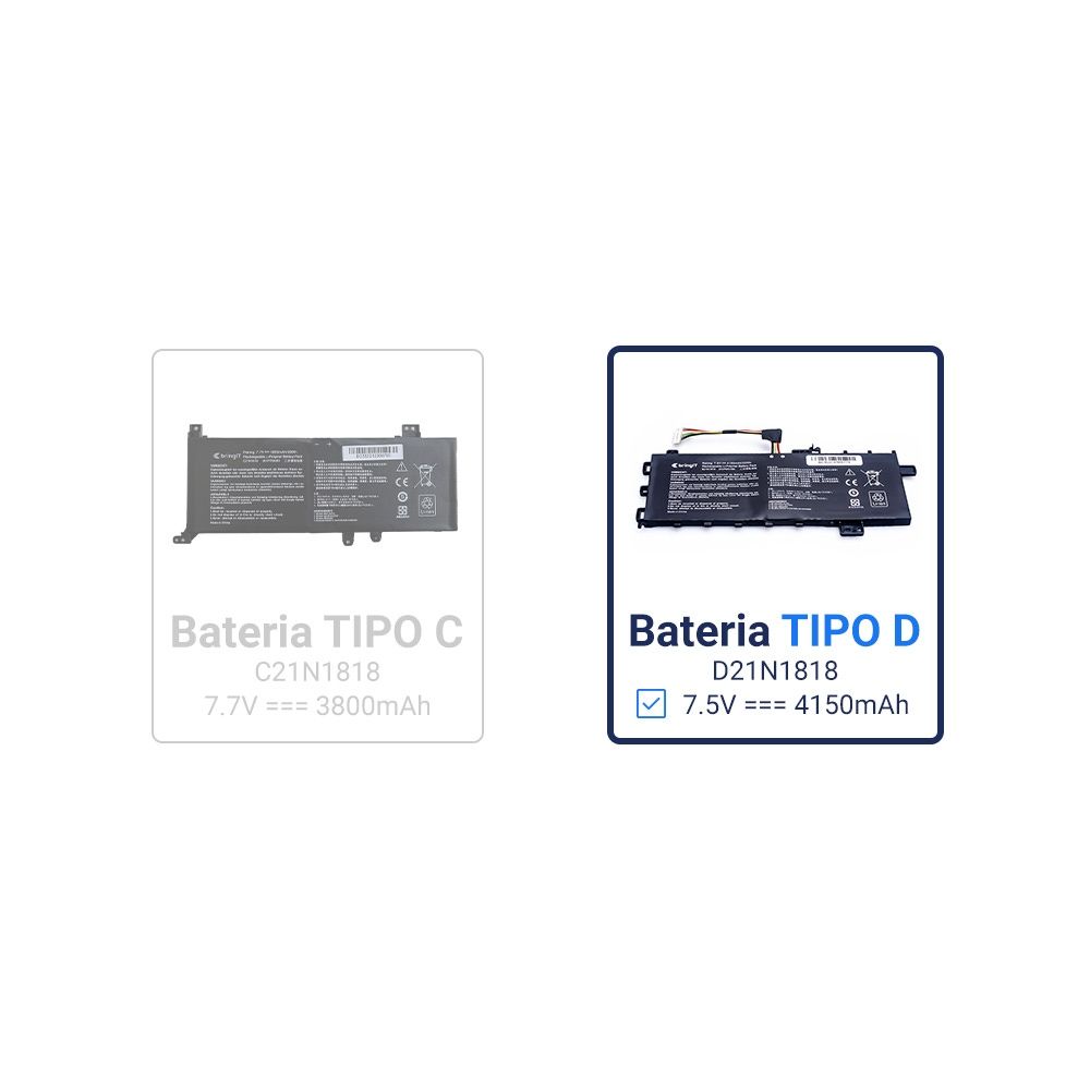 Bateria para Notebook Asus Vivobook E410KA-PM464 7.6V