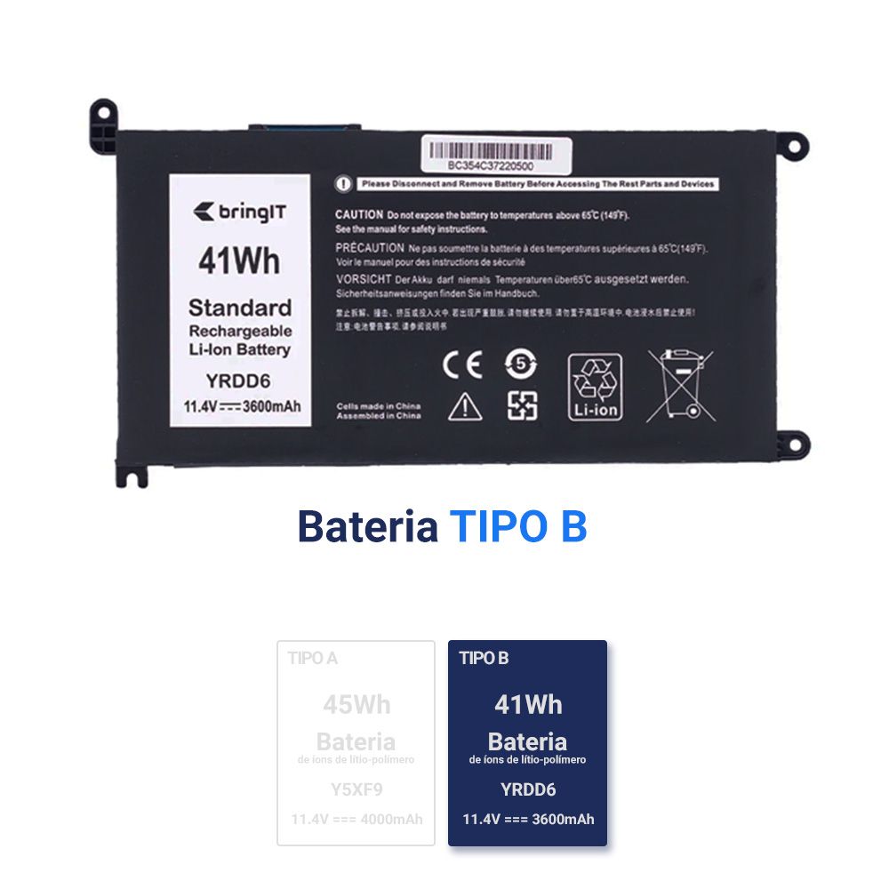 Bateria para Notebook Dell Inspiron 3583 YRDD6