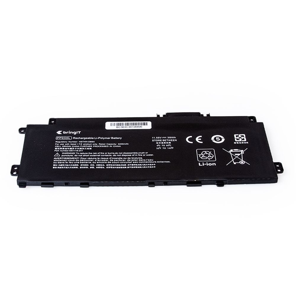 Bateria para Notebook compatível com o Hp 14-DV0007TX, 11.55 V 3400 mAh, com recarga inteligente e 12 meses de garantia.