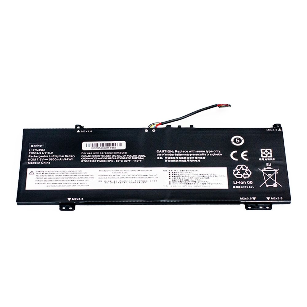Bateria para Notebook compatível com o Lenovo Ideapad 530S-15IKB-81EV003AGE, 7.6 V 5800 mAh, com recarga inteligente e 12 meses de garantia.