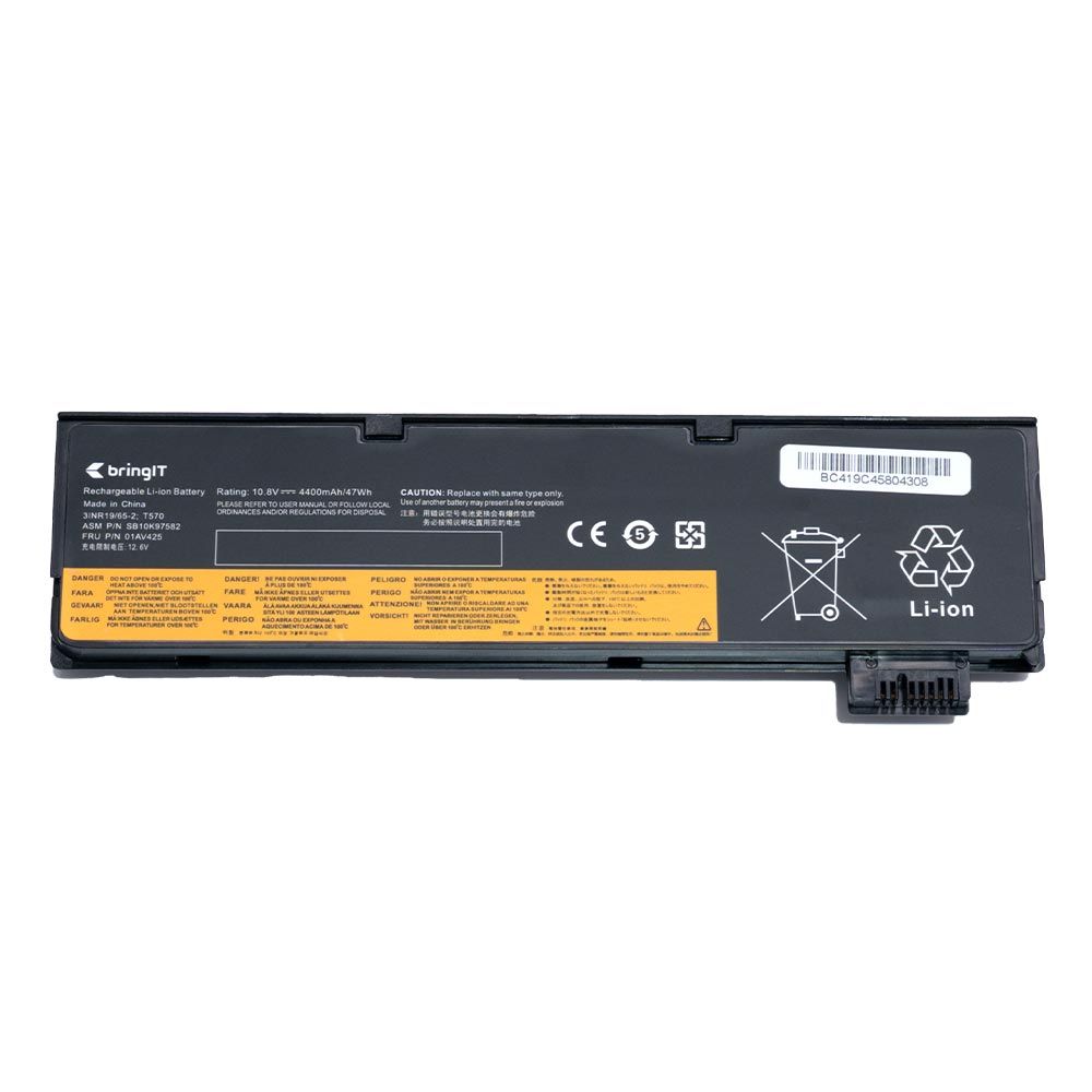 Bateria Lenovo Thinkpad T470 T480 T570 T580 P52s Bateria