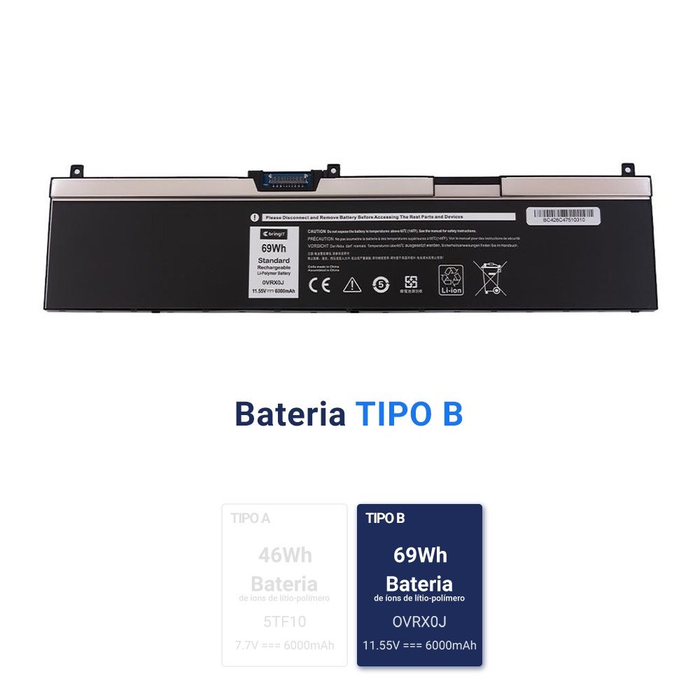 Bateria para Notebook Dell Precision 7540 11.55V