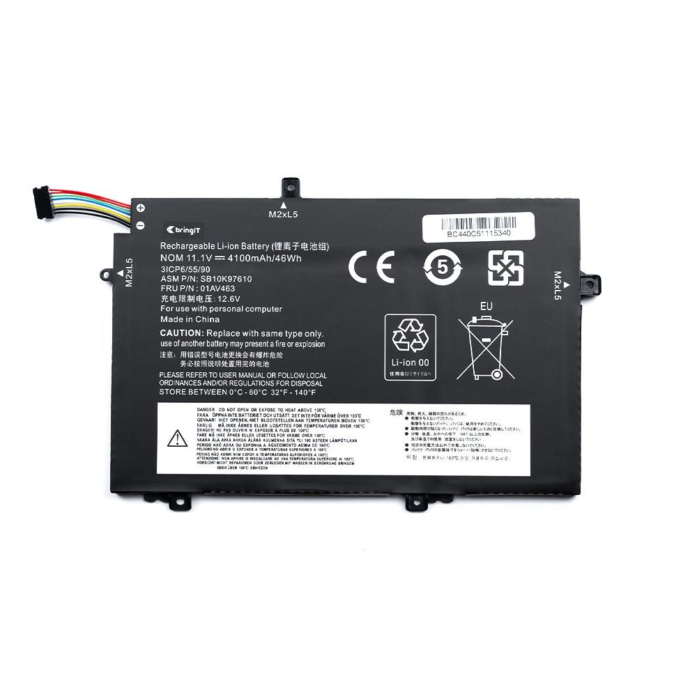 Bateria para Notebook Lenovo Thinkpad L14-20U1004NSC 11.1 V 4100 mAh com recarga inteligente e 12 meses de garantia