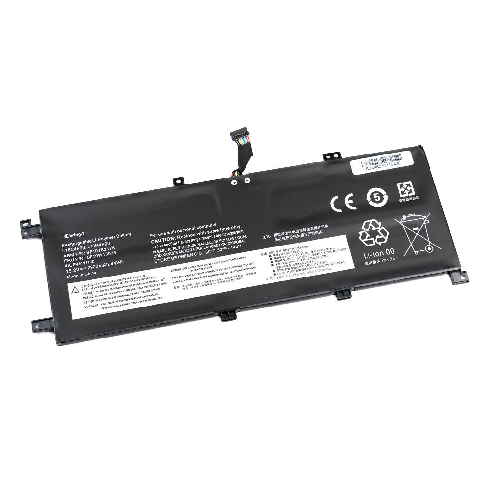 Bateria para Notebook Part Number L18D4P90 15.2 V 2900 mAh com recarga inteligente e 12 meses de garantia