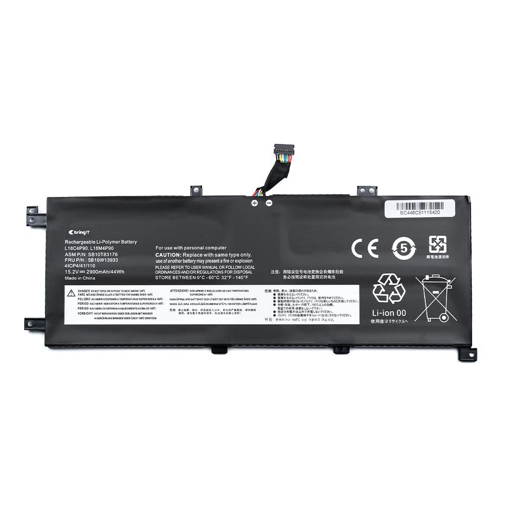 Bateria para Notebook Lenovo Thinkpad L13 YOGA-20R50006GE 15.2 V 2900 mAh com recarga inteligente e 12 meses de garantia