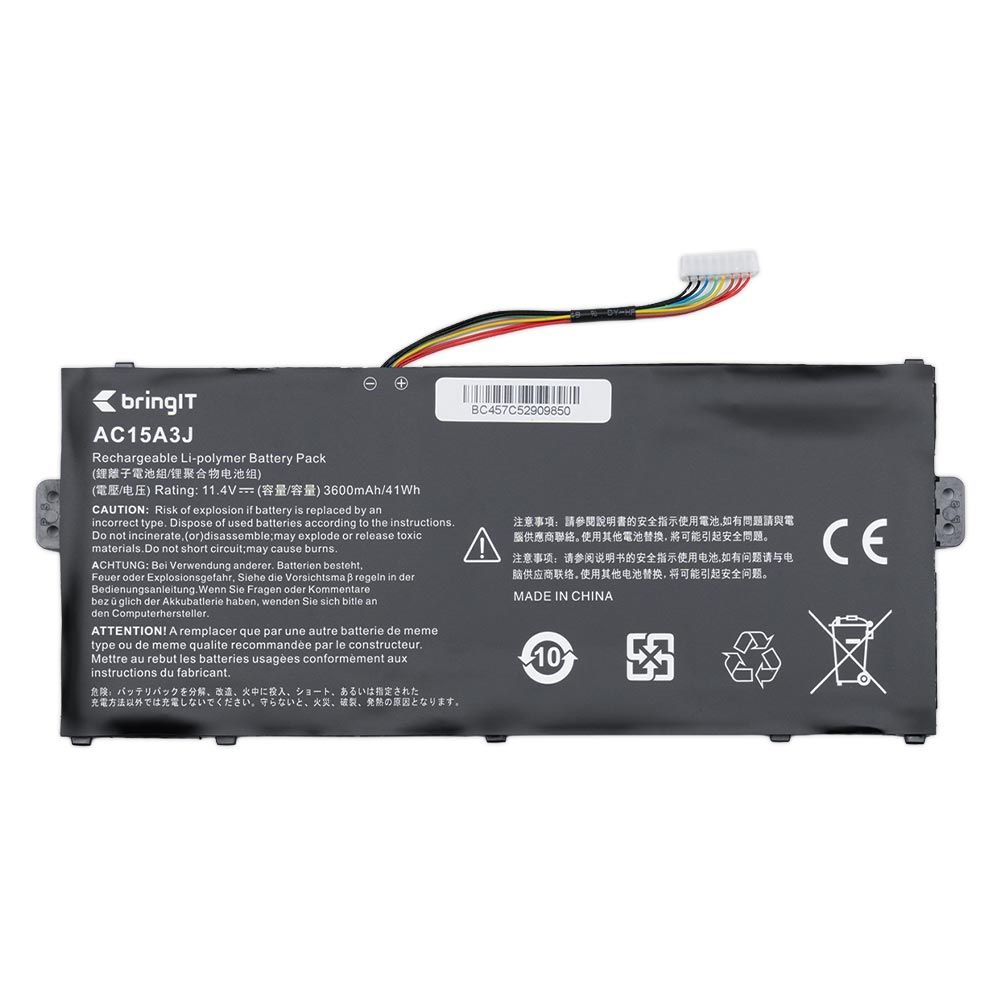 Bateria para Notebook Acer Chromebook 311 CB311-9H-C1JW 11.4V 3600mAh com recarga inteligente e 12 meses de garantia